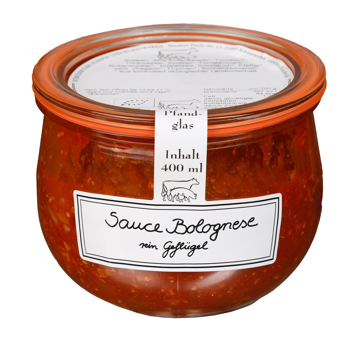Sauce Bolognese rein Geflügel