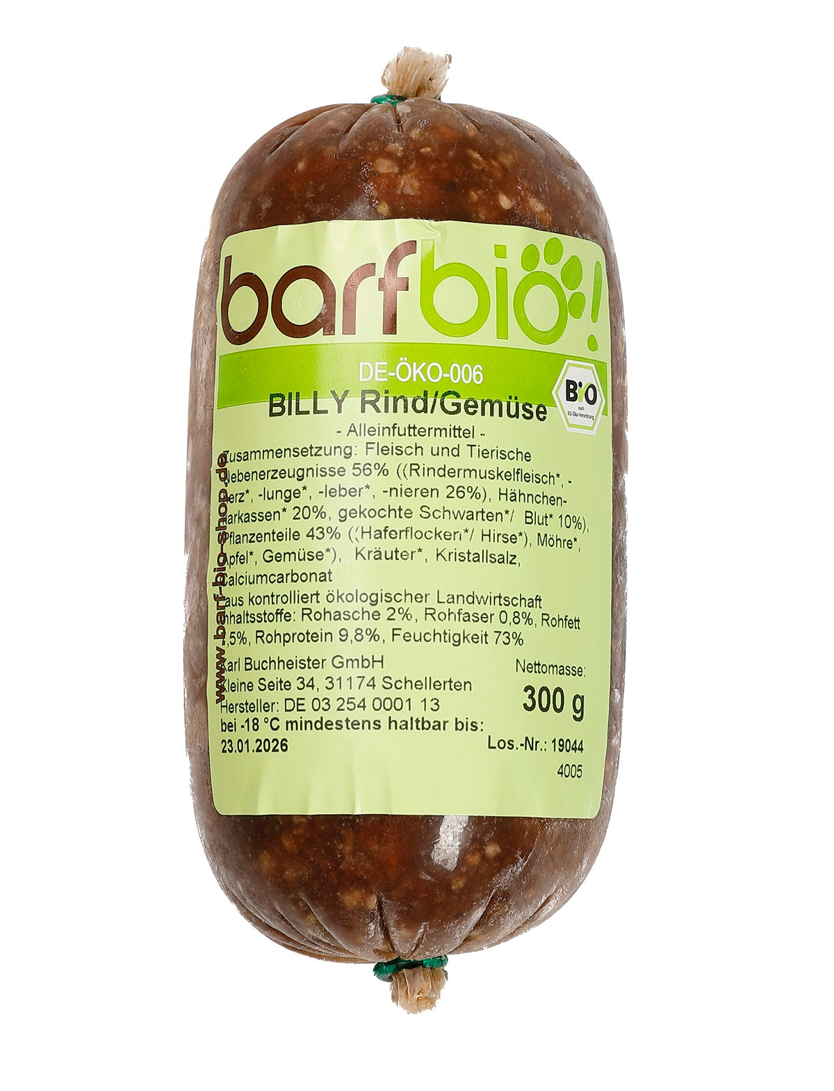 BILLY Rind/Gemüse 300g TK gegartes Frischfutter