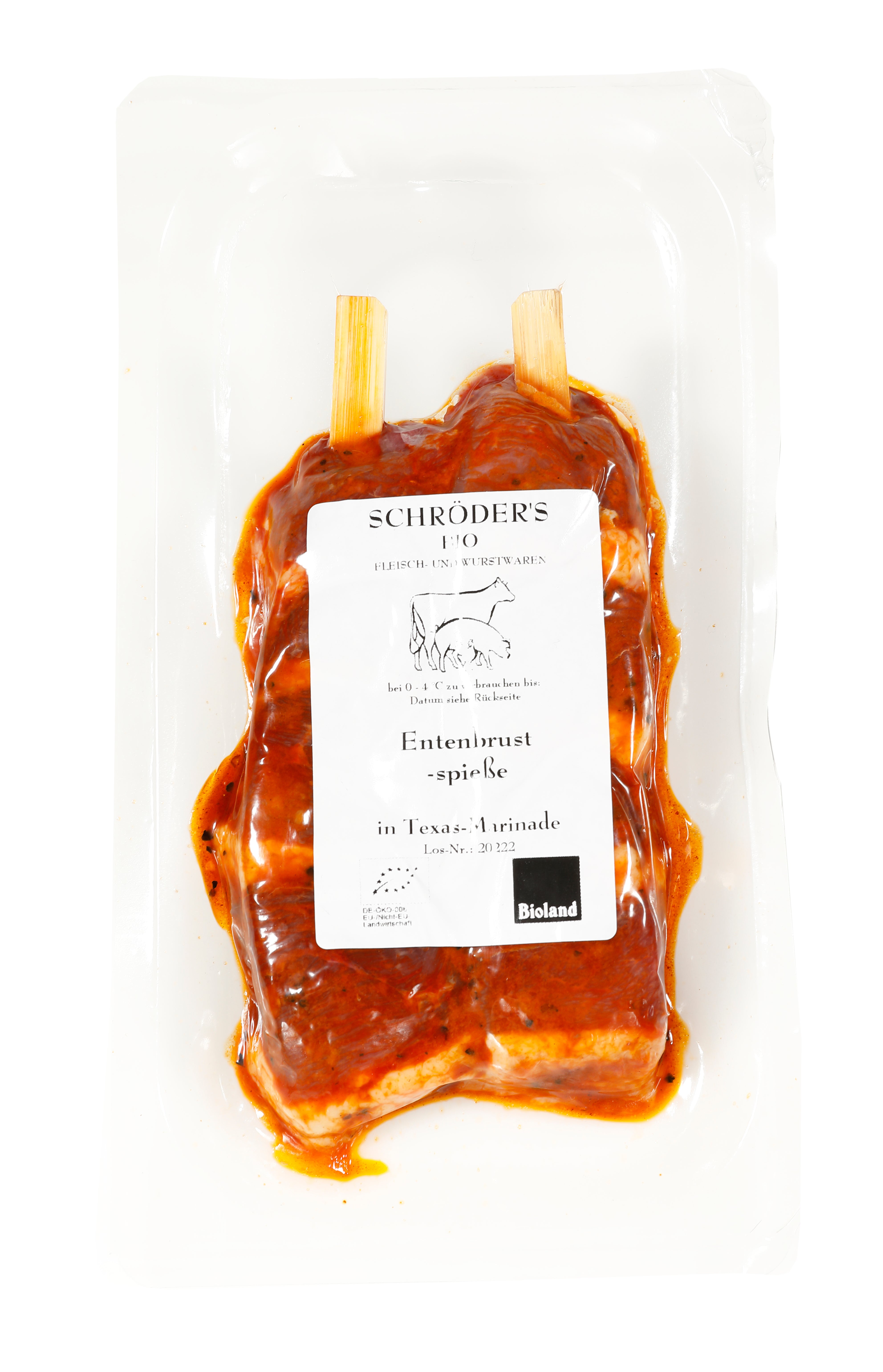 Entenbrustspieß mit Texas-Marinade ca 2x80g
