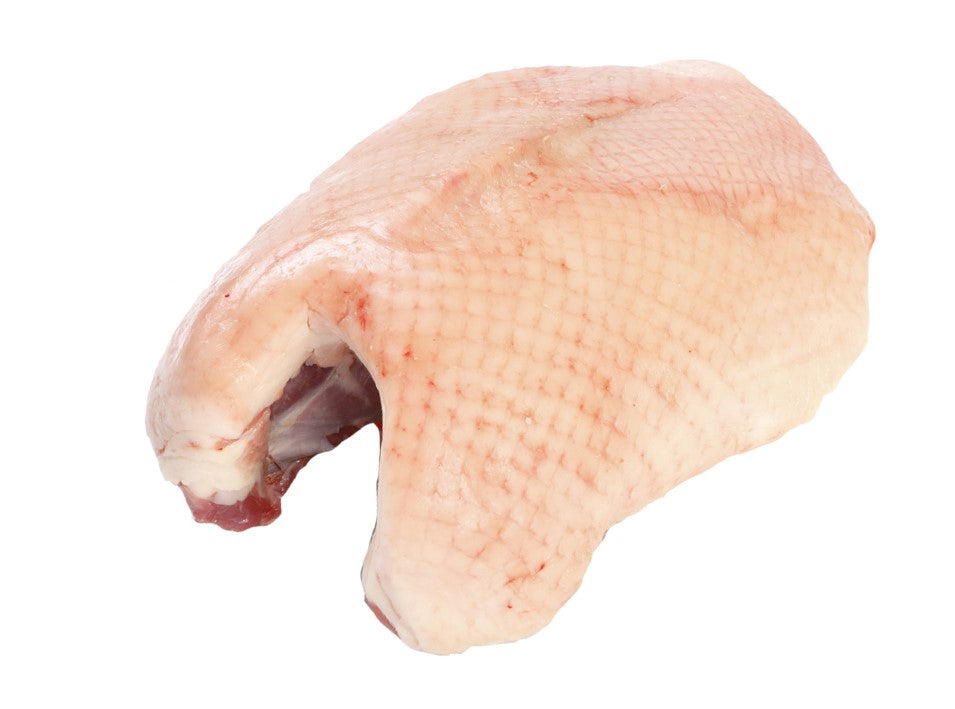 Gänsebrust mit Haut und Knochen