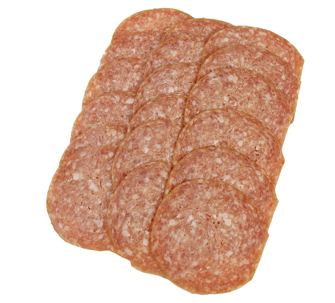 Geflügelmettwurst mit Rindfleisch in Scheiben ca. 80 g