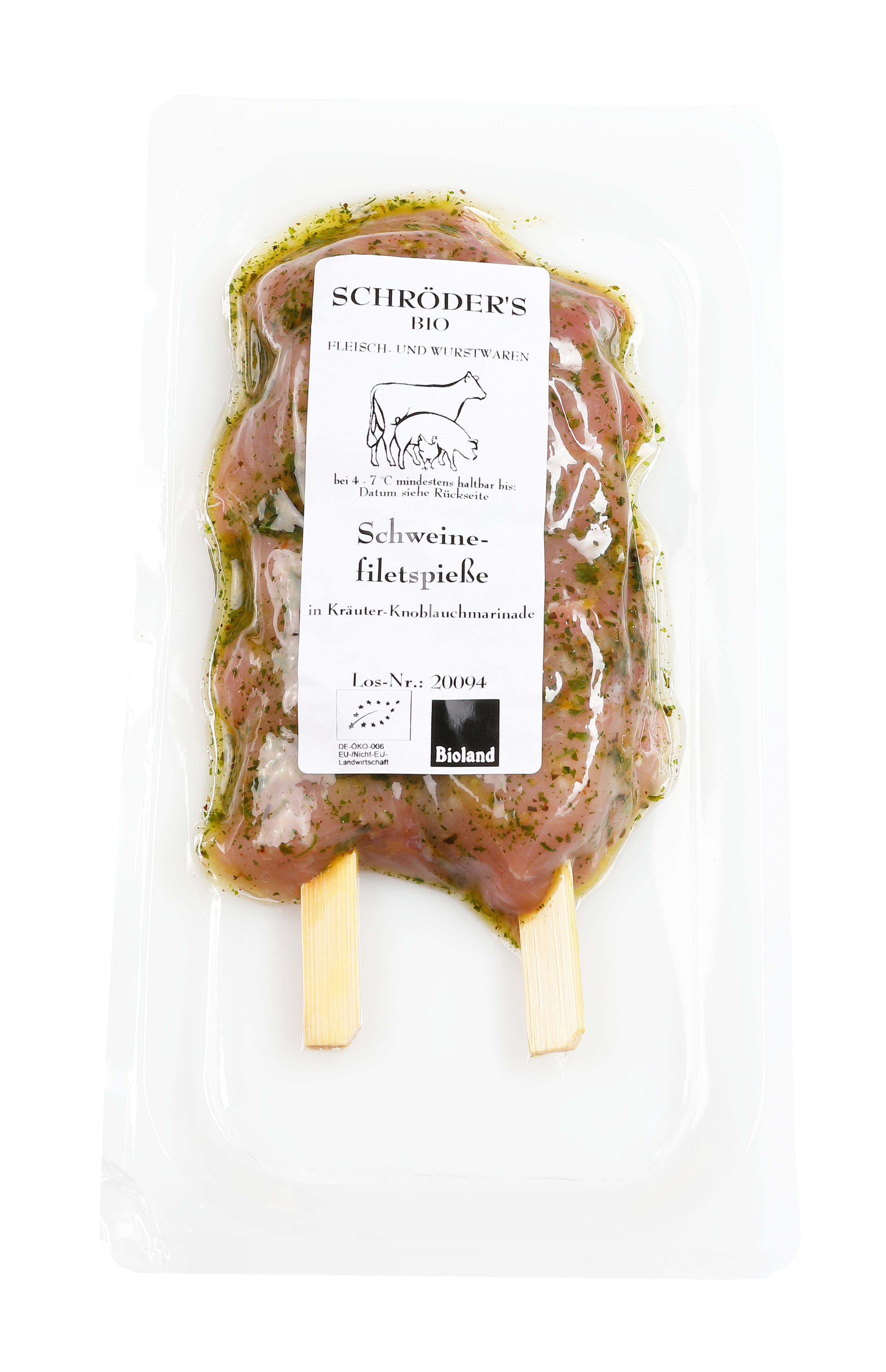 Schweinefiletspieß Kräuter-Knoblauch 2x je ca.80g